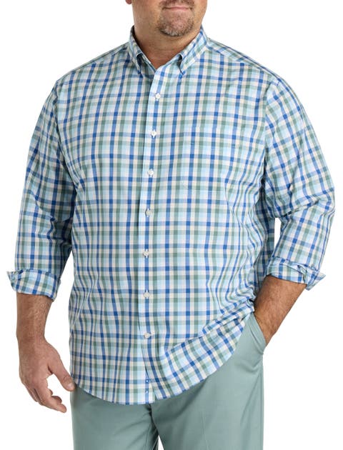 Big & Tall  Small Plaid Performance Sport Shirt