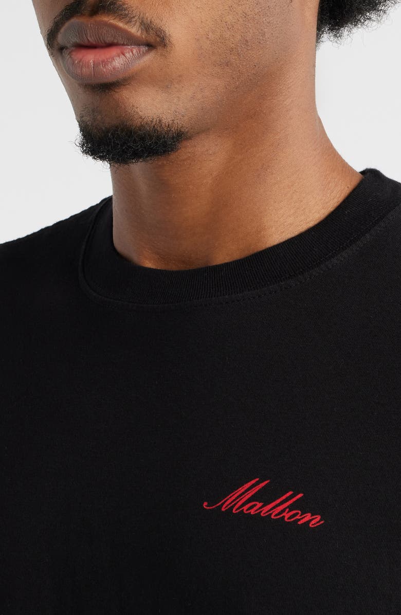 Malbon Golf Bermuda Members Cotton Graphic T-Shirt, Alternate, color, Black