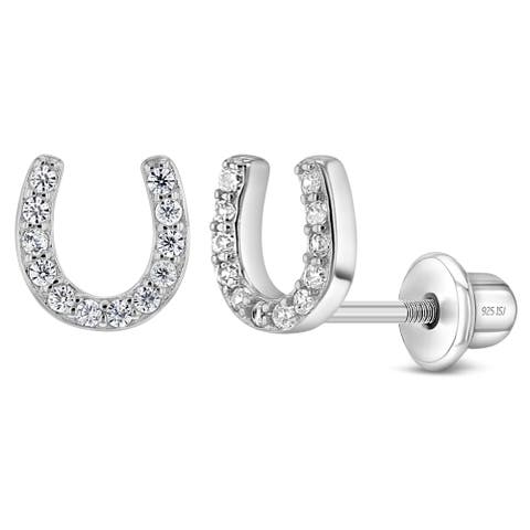 Jeweled Horseshoe Earrings