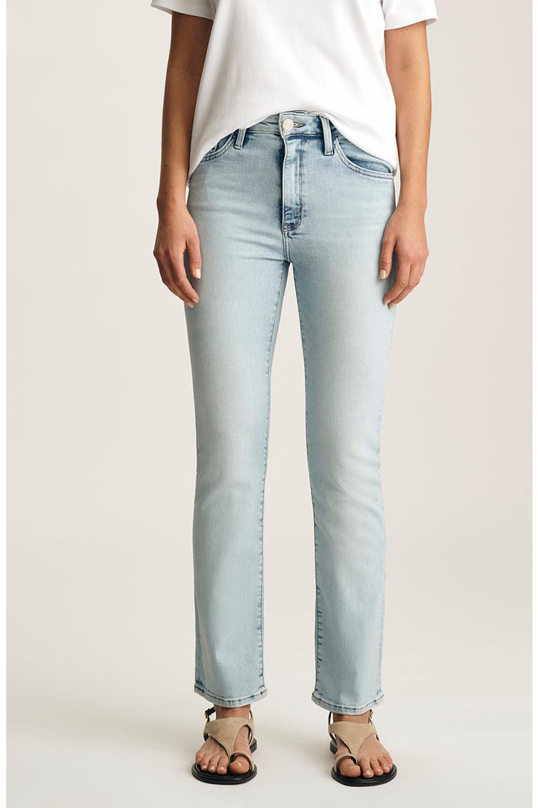 Kendra High Waist Straight Leg Jeans, Main, color, ICE BRUSHED TRIBECA