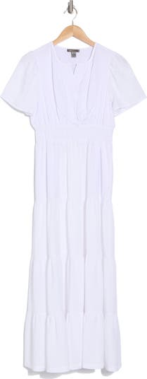 Rio Lyocell Short Sleeve Tiered Maxi Dress