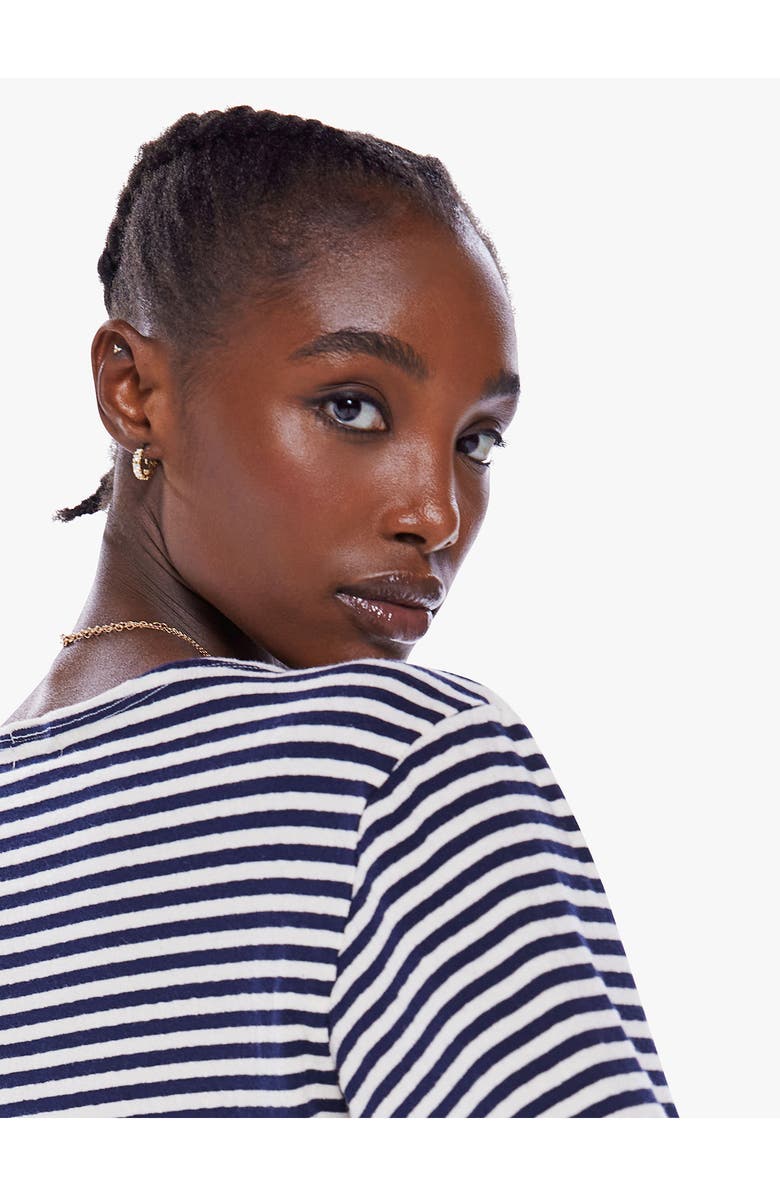 MOTHER The Skipper Bell Stripe Long Sleeve Cotton T-Shirt, Alternate, color, 