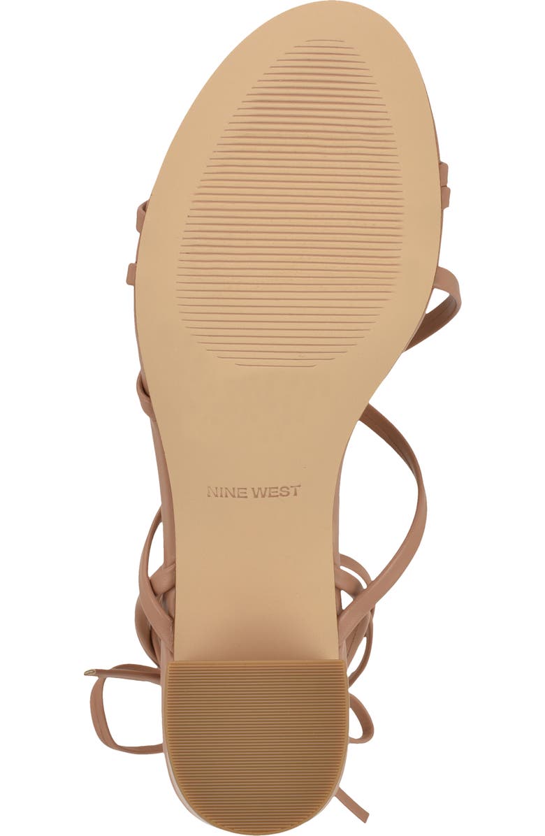 Nine West Aloud Ankle Wrap Sandal, Alternate, color, Light Natural