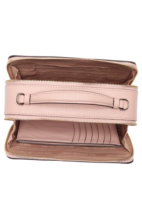 Kate Spade New York Hudson Pebble Leather Double Zip Crossbody In Pink