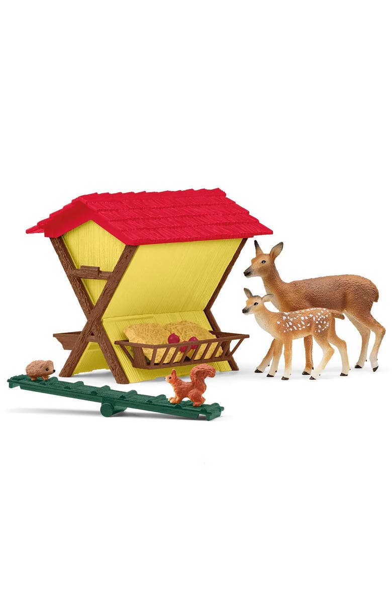 Schleich Farm World Feeding The Forest Animals, Figurine Playset, Kids, Alternate, color, Multicolored