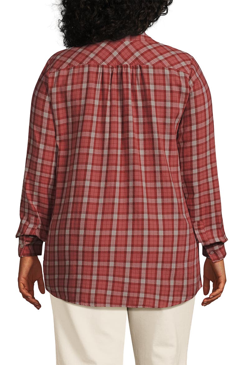 Flannel Shirt, Alternate, color, Sea Coral Small Plaid