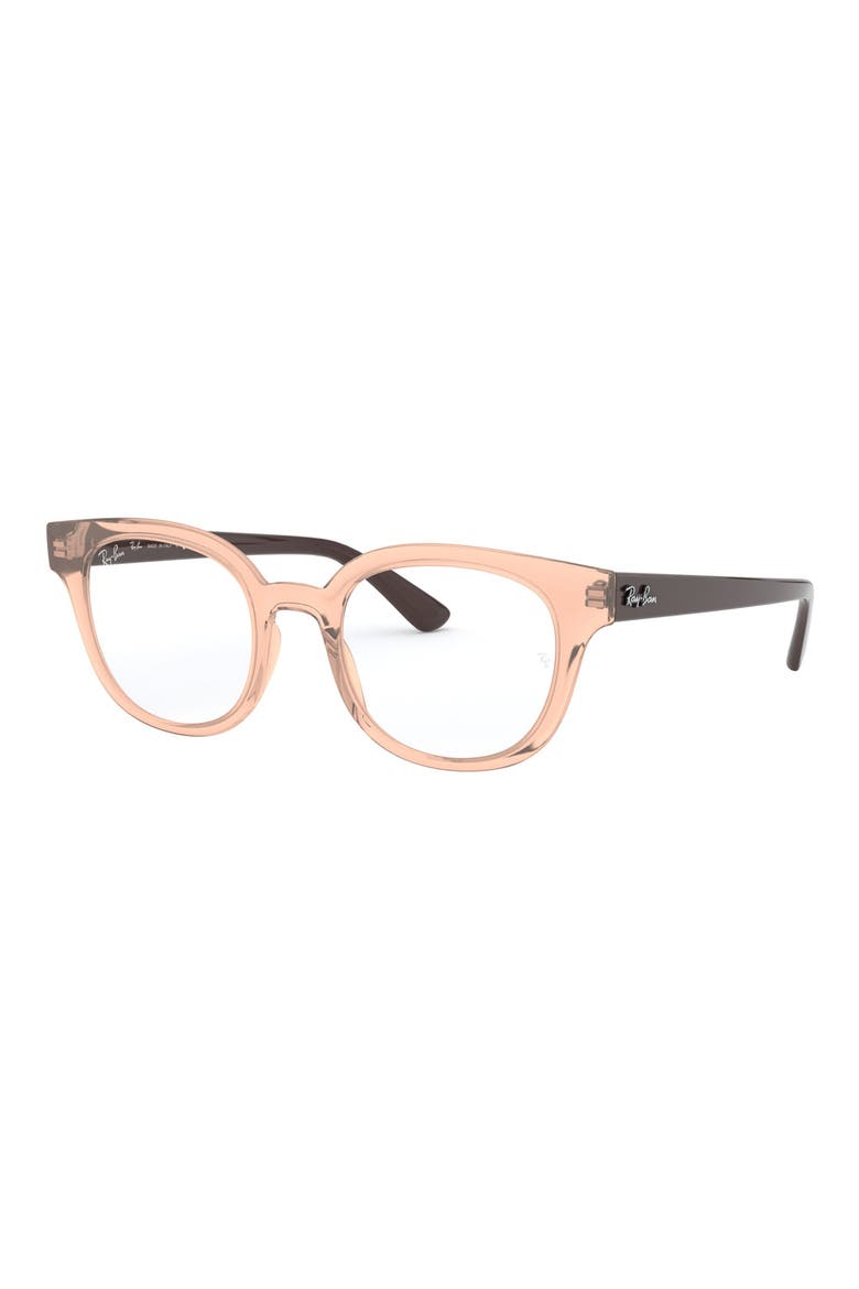 51mm Square Optical Glasses, Alternate, color, TRANSPARENT BROWN
