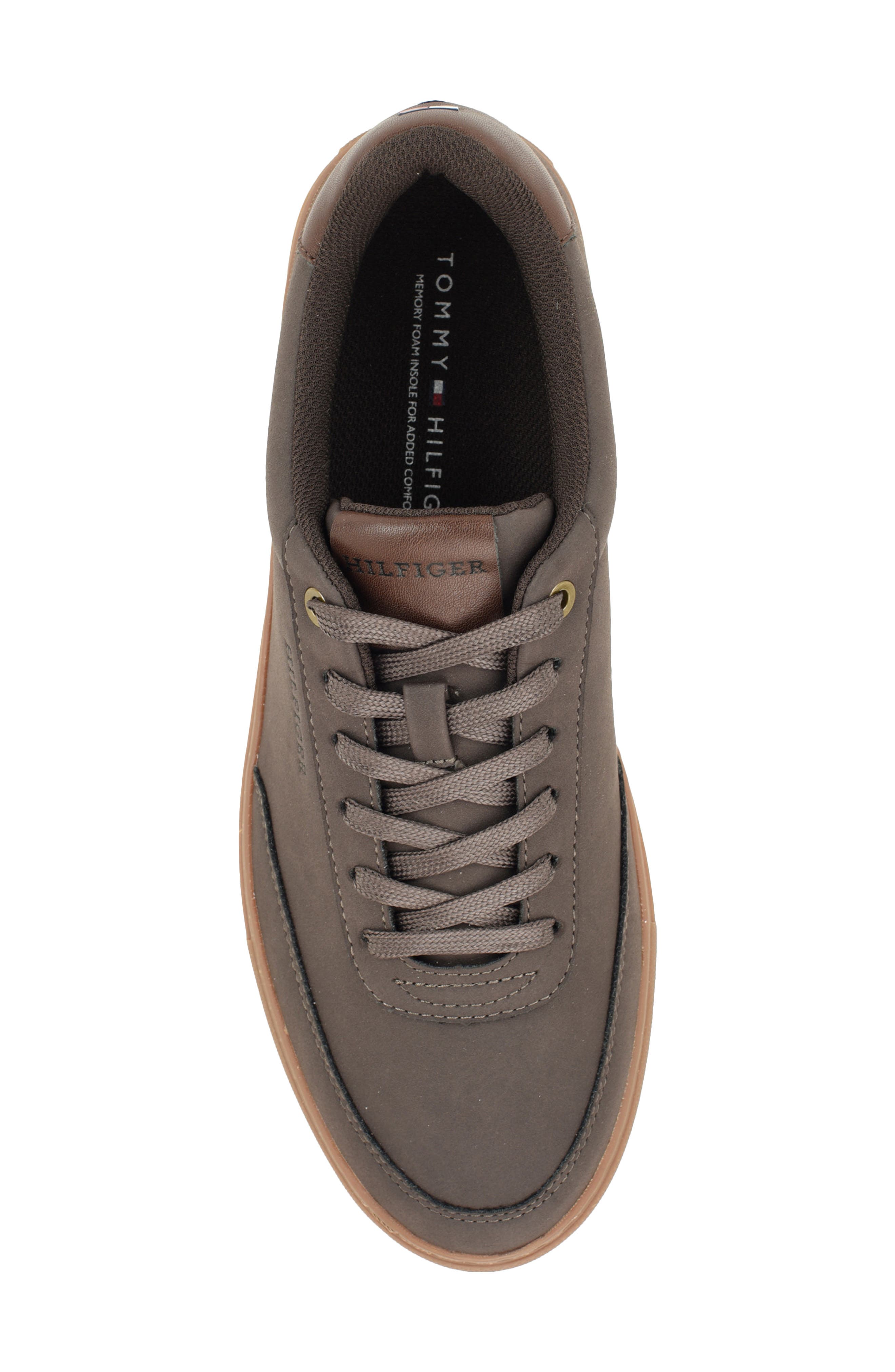 Bember Faux Leather Sneaker, Alternate, color, DARK BROWN