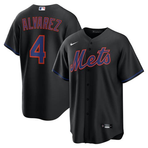 Men's Nike Francisco Alvarez Black New York Mets Alternate Replica Jersey