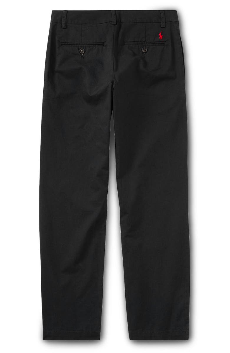 Polo Ralph Lauren Kids' Flat Front Stretch Cotton Twill Chinos, Alternate, color, Polo Black