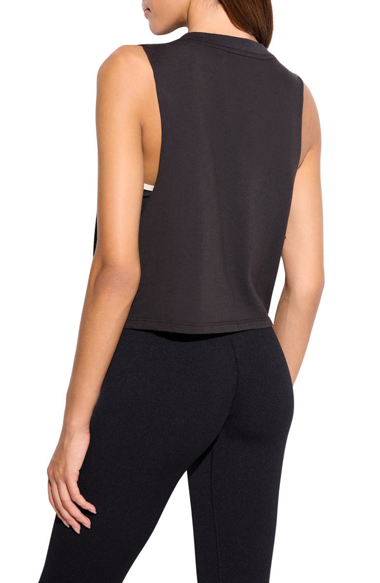 Spiritual Gangster High Vibe Crop Cotton Graphic Tank, Alternate, color, Black