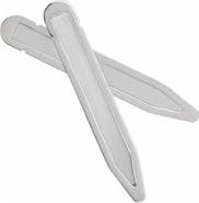 Jan Leslie Sterling Silver Matte & Shiny Collar Stays