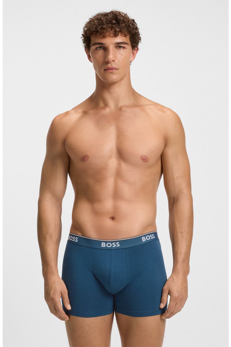 Assorted 3-Pack Power Stretch Cotton Boxer Briefs, Alternate, color, BLUE MULTI
