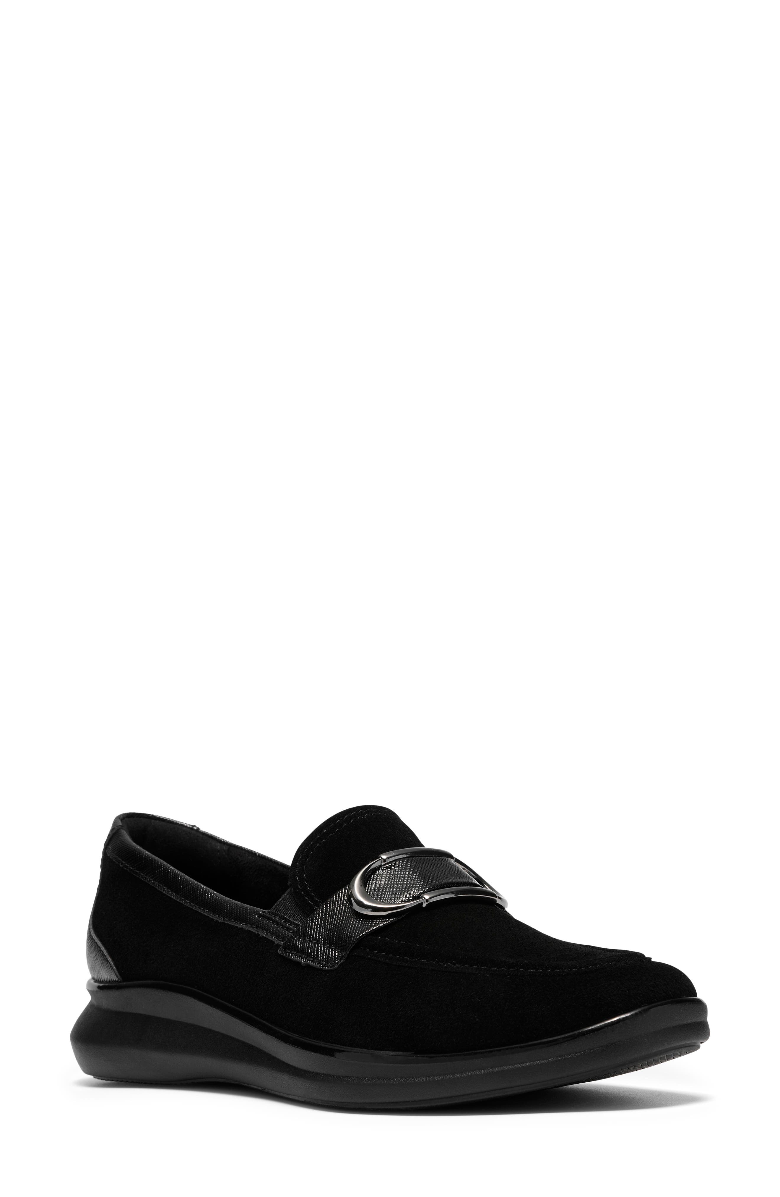 Lynell Bay Loafer, Main, color, BLACK SUEDE