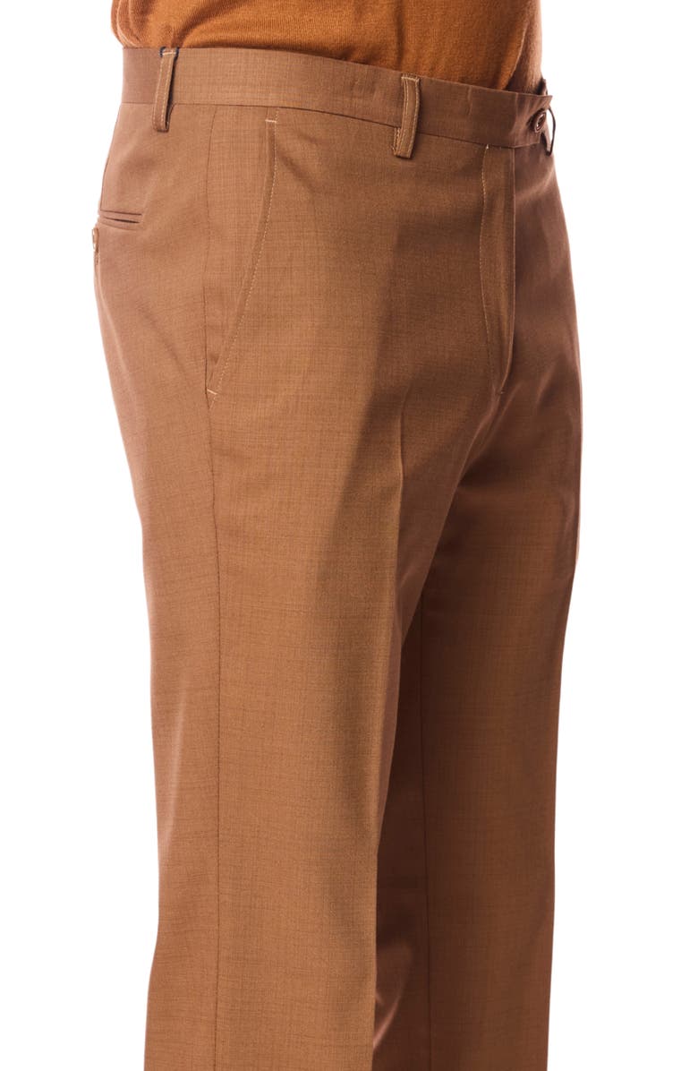 PAISLEY & GRAY Downing Slim Fit Flat Front Dress Pants, Alternate, color, Deep Tan