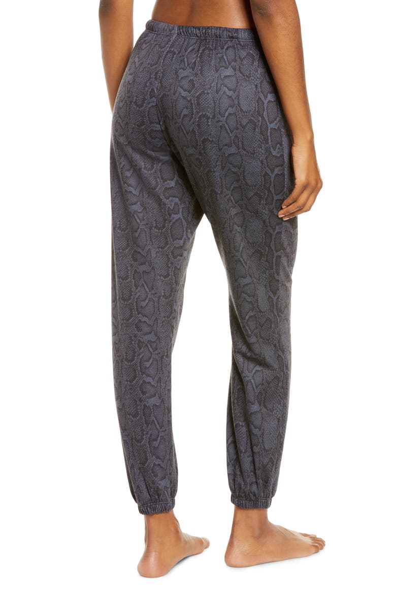 Fleece Tie Dye Joggers, Alternate, color, NAVY SERPENT