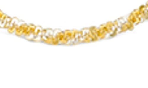 American Exchange Two-tone Twisted Chain Necklace In Gold/silver