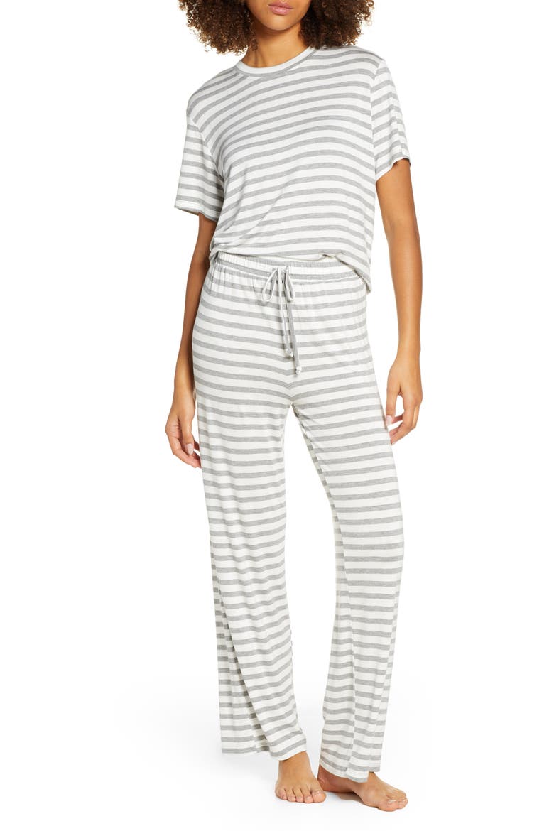 Intimates All American Pajamas, Main, color, IVORY STRIPE