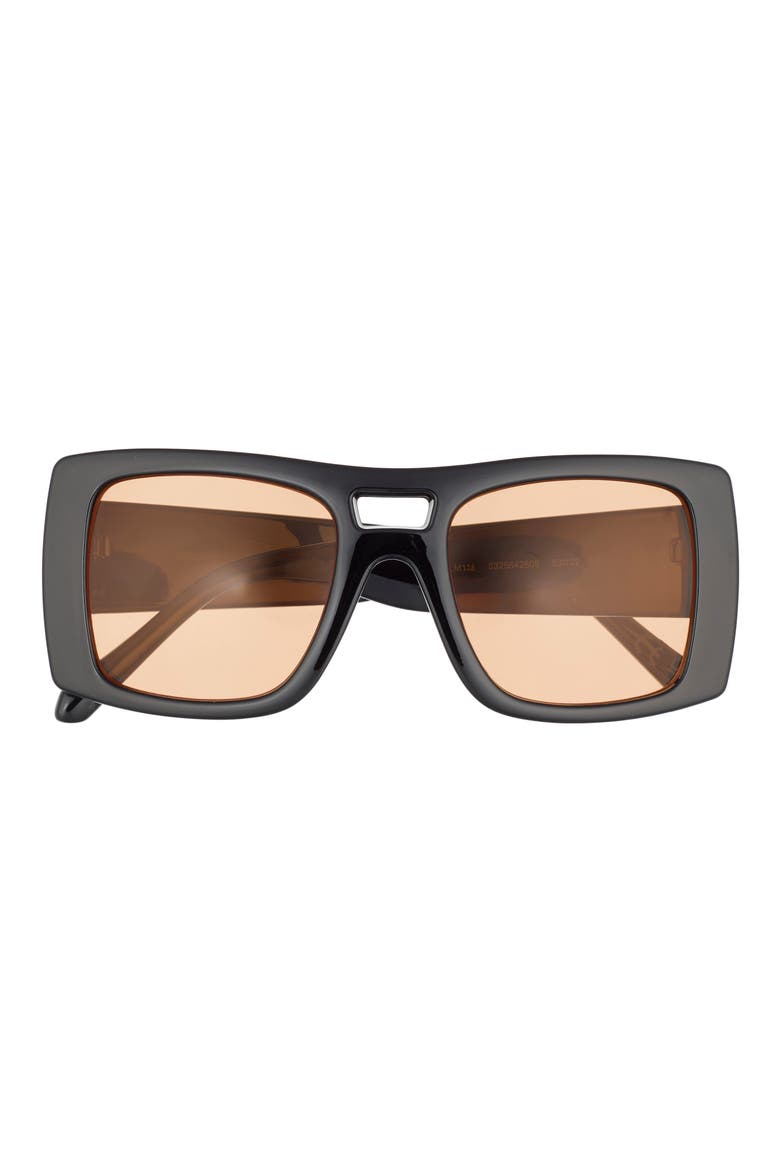 53mm Shield Sunglasses, Main, color, BLACK OPAQUE