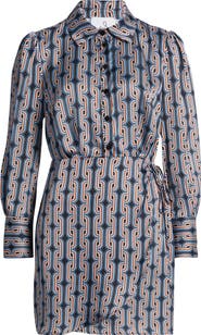 Sam Edelman Retro Chain Long Sleeve Shirtdress