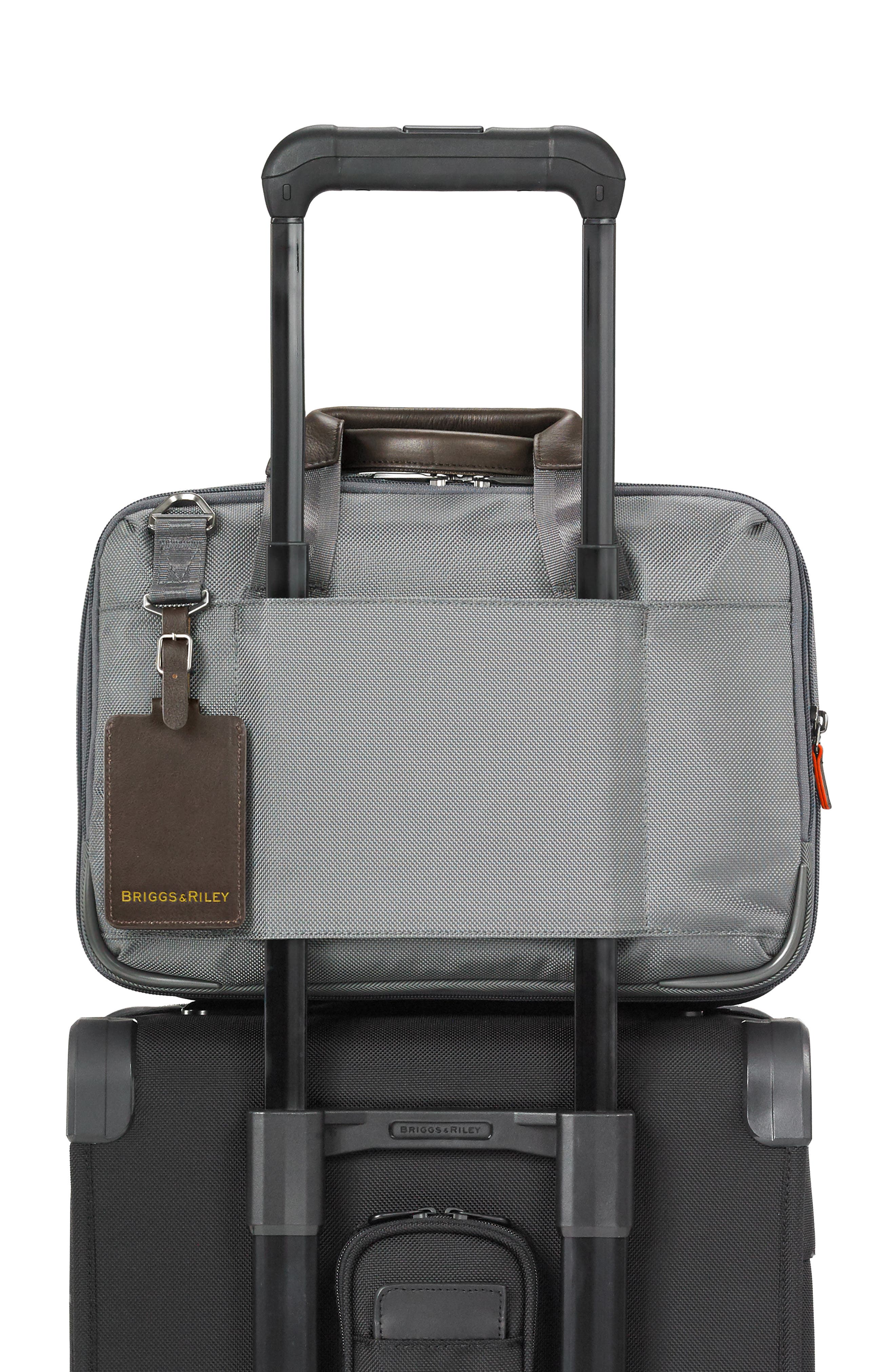 @work Small Expandable Ballistic Nylon Laptop Briefcase with RFID Pocket, Alternate, color, GREY