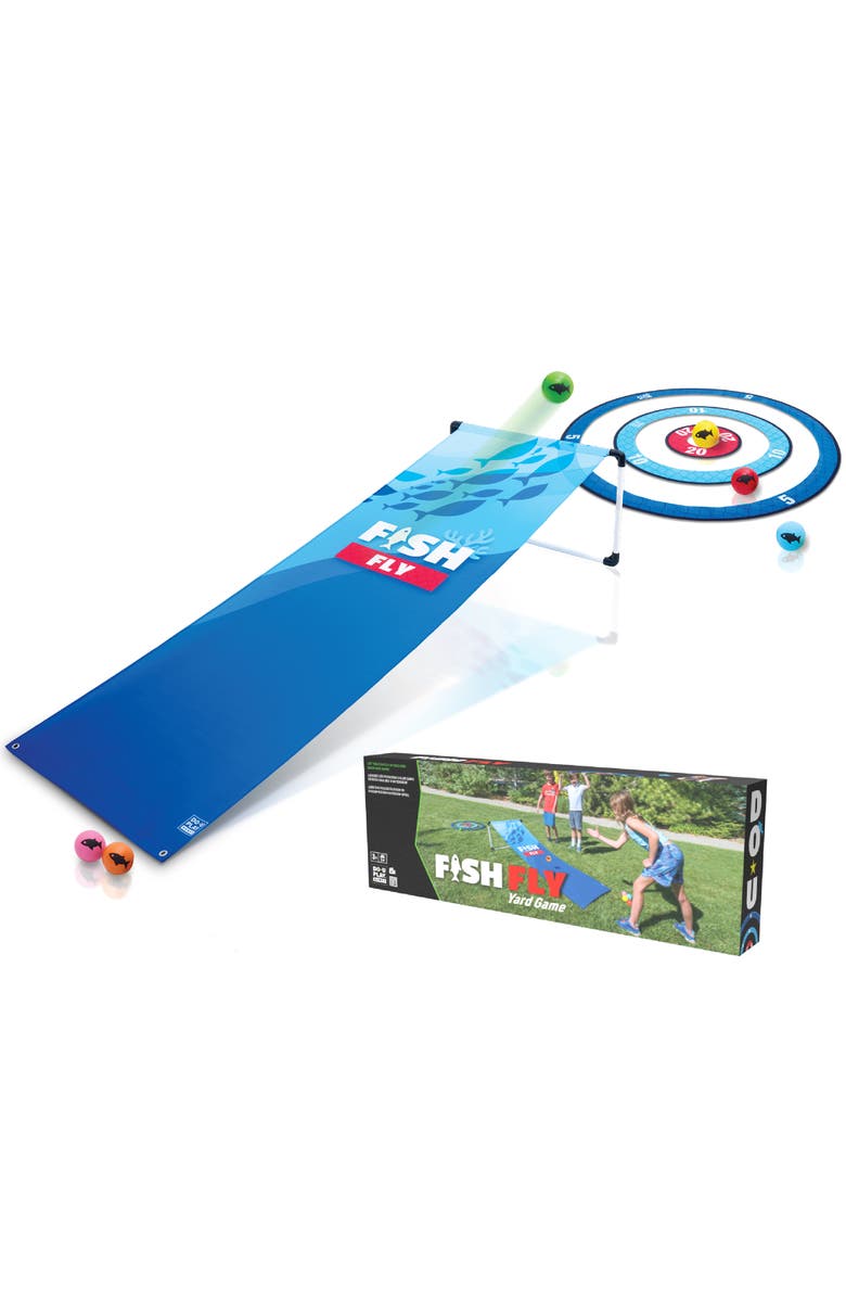 Do-U-Play Fish Fly Yard Game, Launch The Ball Off The Ramp, Family Game, Main, color, Multicolored