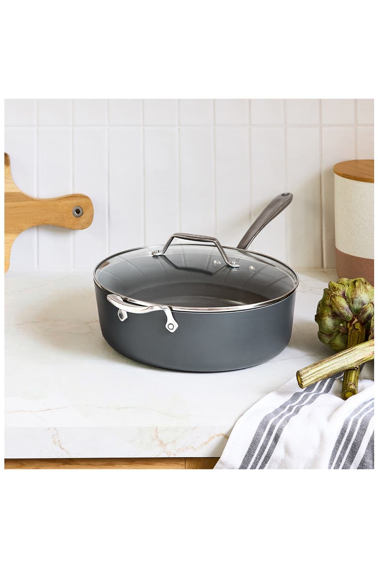 HA1 6-Quart Ceramic Nonstick Saute Pan, Alternate, color, GRAY