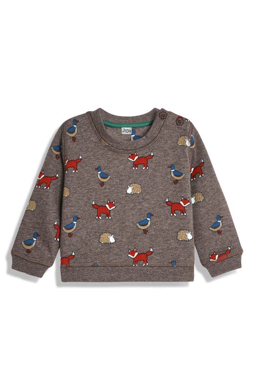 Jojo Maman Bébé Jojo Maman Bebe Woodland Friends Sweatshirt & Joggers Set In Mocha