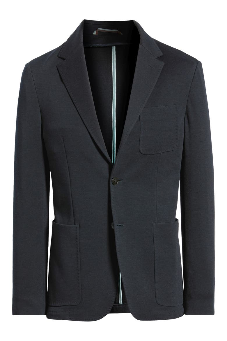 Impeccabile Trim Fit Solid Sport Coat, Alternate, color, NAVY