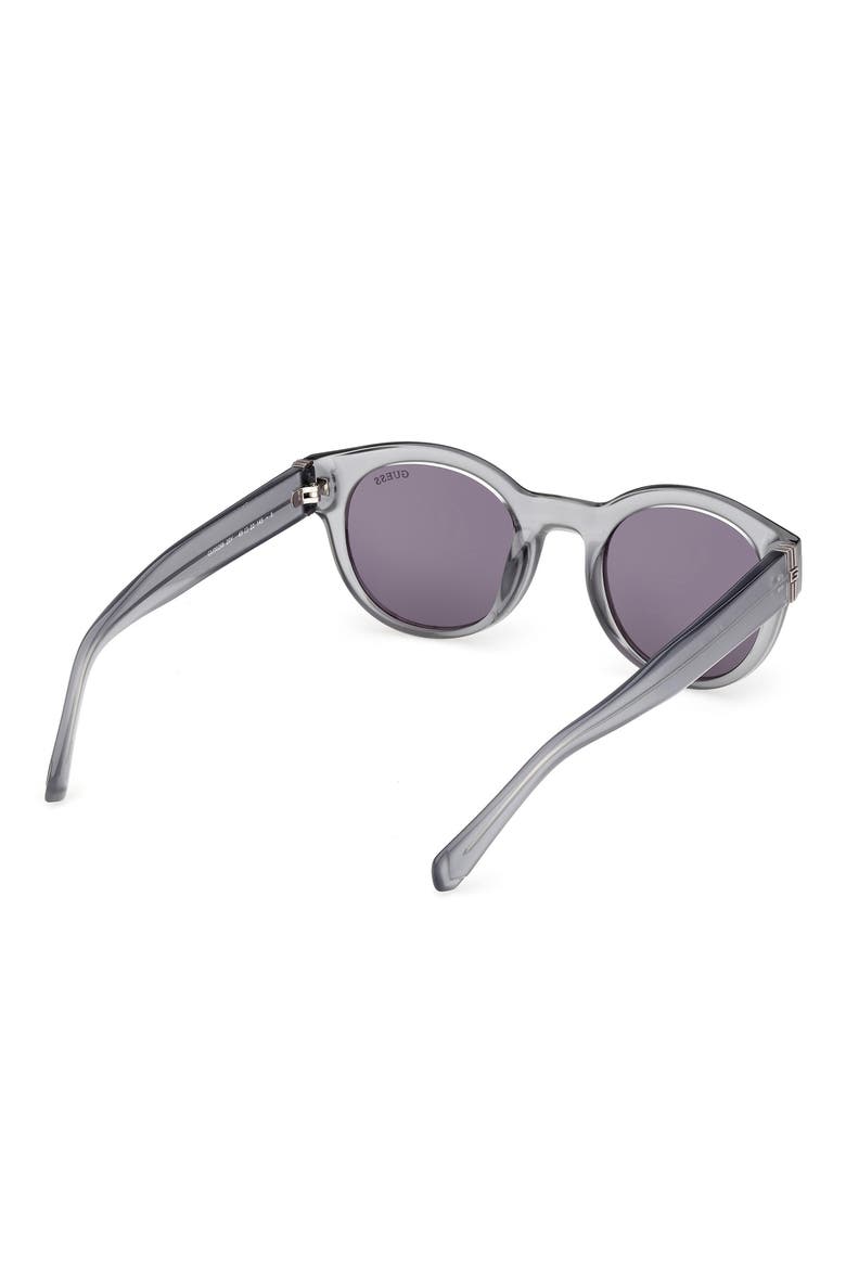 Round Sunglasses, Alternate, color, GREY/ VIOLET