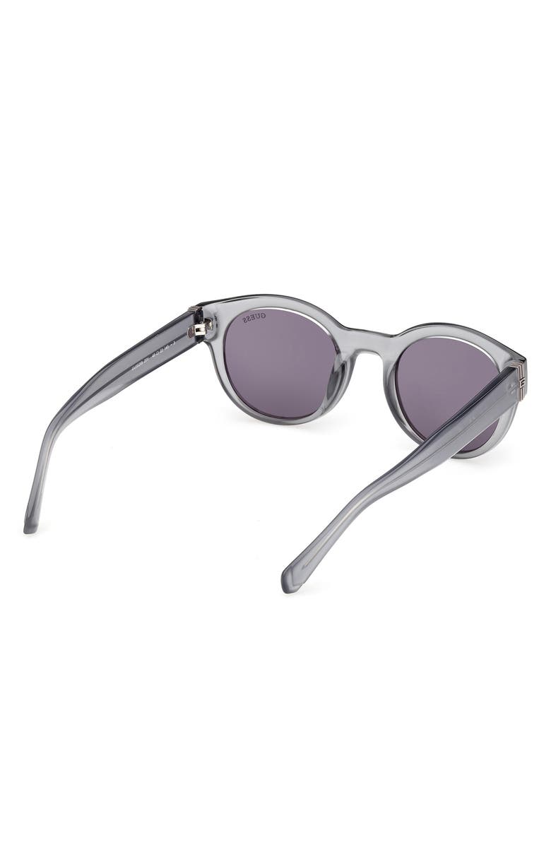 GUESS Round Sunglasses, Alternate, color, Grey/ Violet