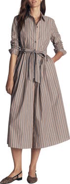Boden Striped Cotton Shirt Dress