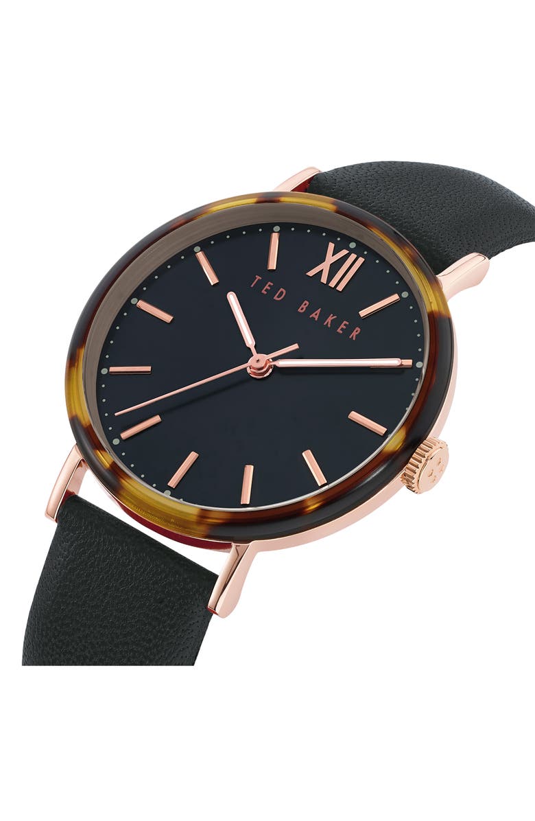 Ted Baker London Phylipa Leather Strap Watch, 37mm, Alternate, color,