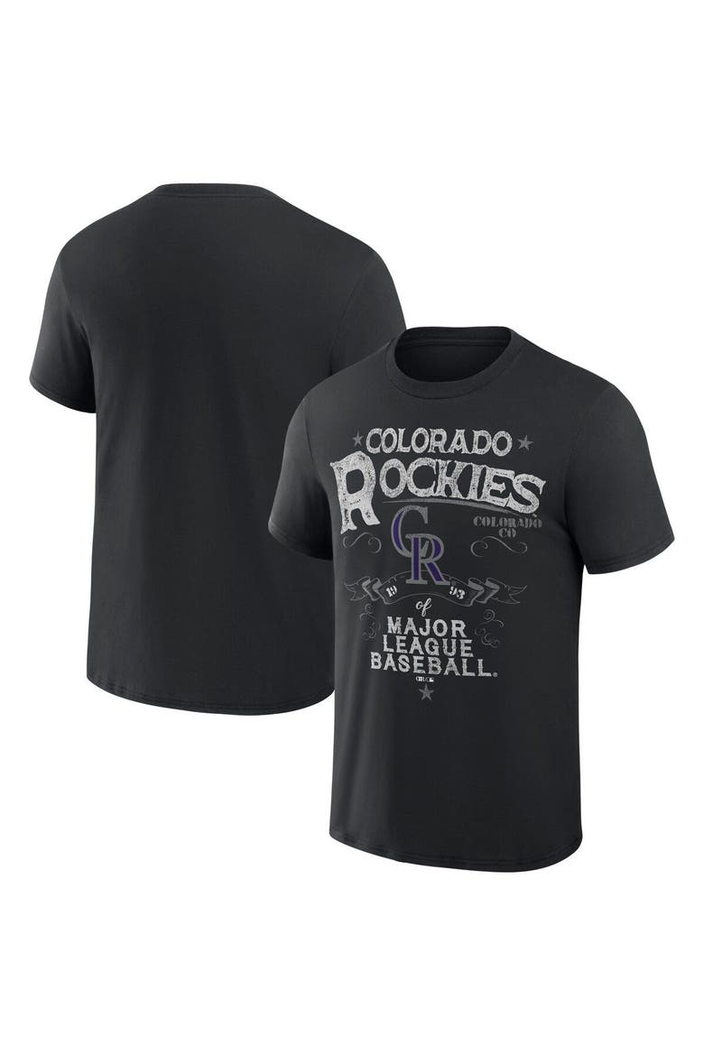Men's Darius Rucker Collection by Fanatics  Black Colorado Rockies Beach Splatter T-Shirt, Main, color, Black