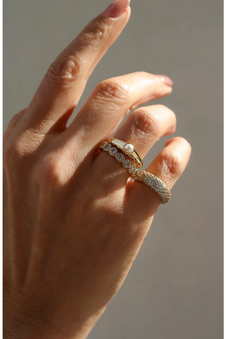 Greta Natural Pearl Ring, Alternate, color, GOLD/ PEARL