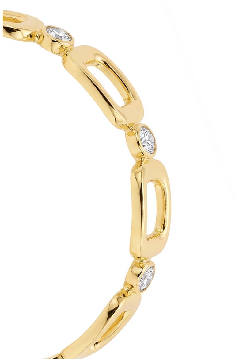 Modern Muse CZ Square Link Cuff Bracelet, Alternate, color, GOLD