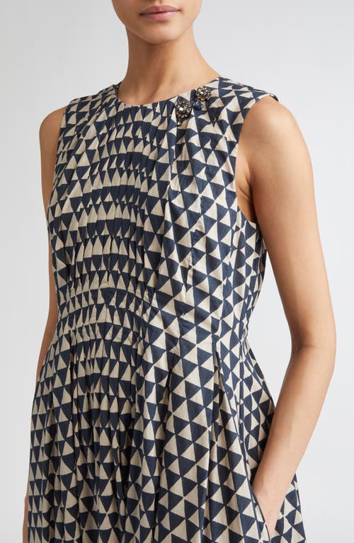 Max Mara Cotton Voile Printed Midi Dress