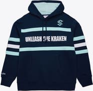 Mitchell & Ness Men's Mitchell & Ness Deep Sea Blue Seattle Kraken Head Coach Slogan Pullover Hoodie