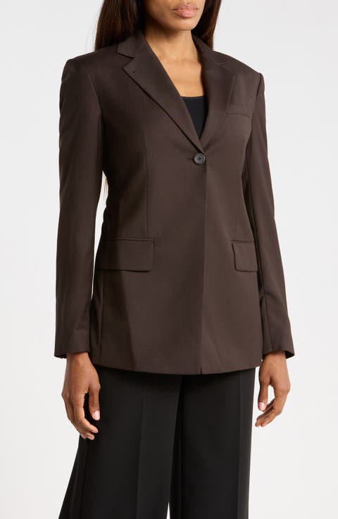 Cutaway One-Button Blazer
