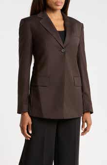Cutaway One-Button Blazer