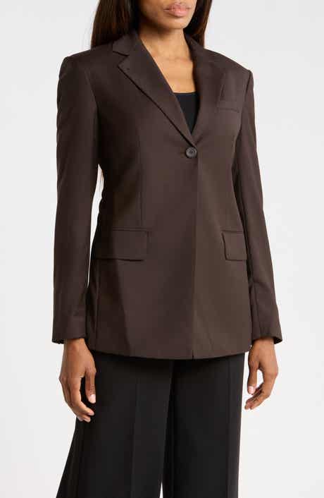 Cutaway One-Button Blazer