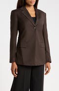 Helmut Lang Cutaway One-Button Blazer