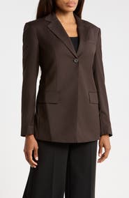 Helmut Lang Cutaway One-Button Blazer