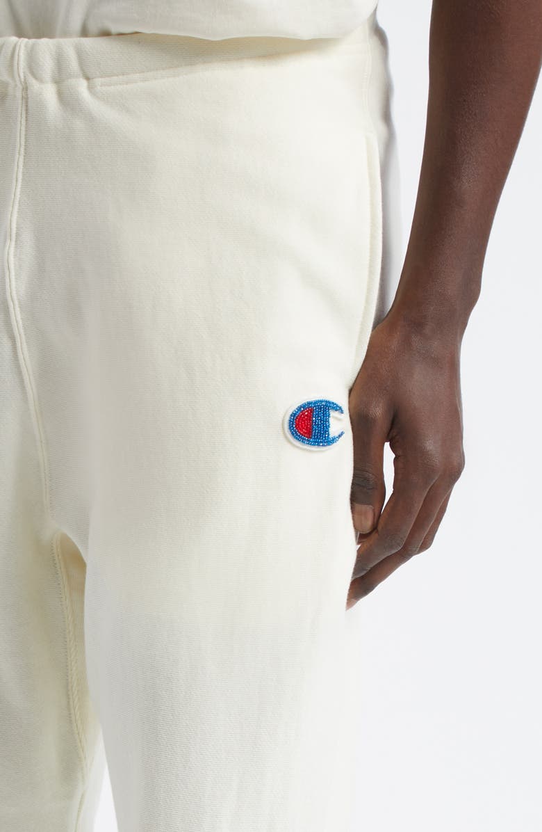 Undercover x Champion Reverse Weave<sup>®</sup> Cotton Fleece Sweatpants, Alternate, color, Ivory