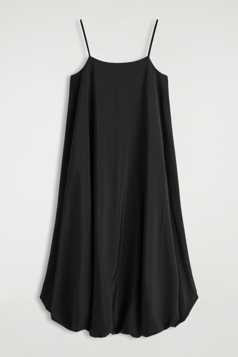 Bubble-hem Midi Dress