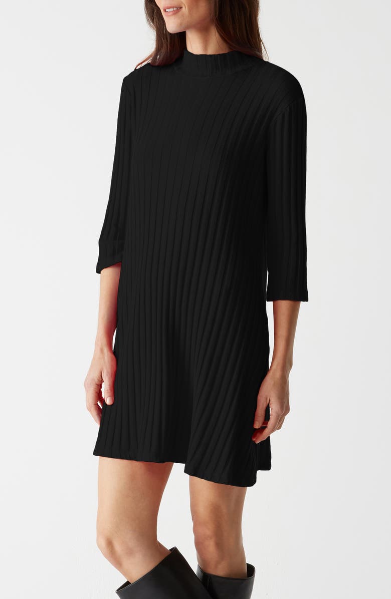 Michael Stars Mirabelle Mock Neck Rib Minidress, Alternate, color, 