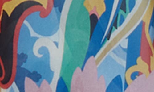 Etro Multicolor Paisley Silk Cape Scarf In Blue Print 3