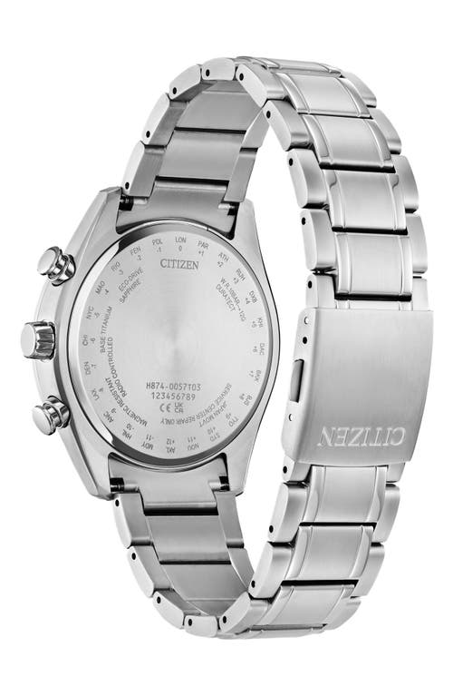 Citizen Super Titanium Mens Silver Tone Bracelet Watch By1010-57h In Metallic