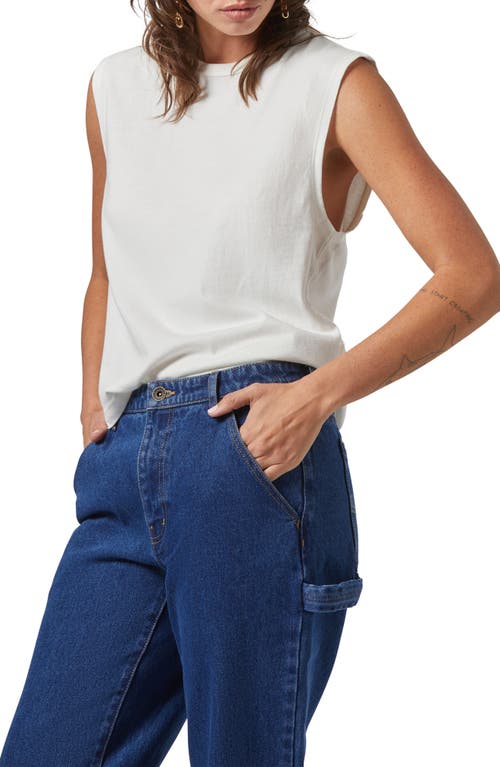 Brixton Carefree Organic Cotton Tank In Off White
