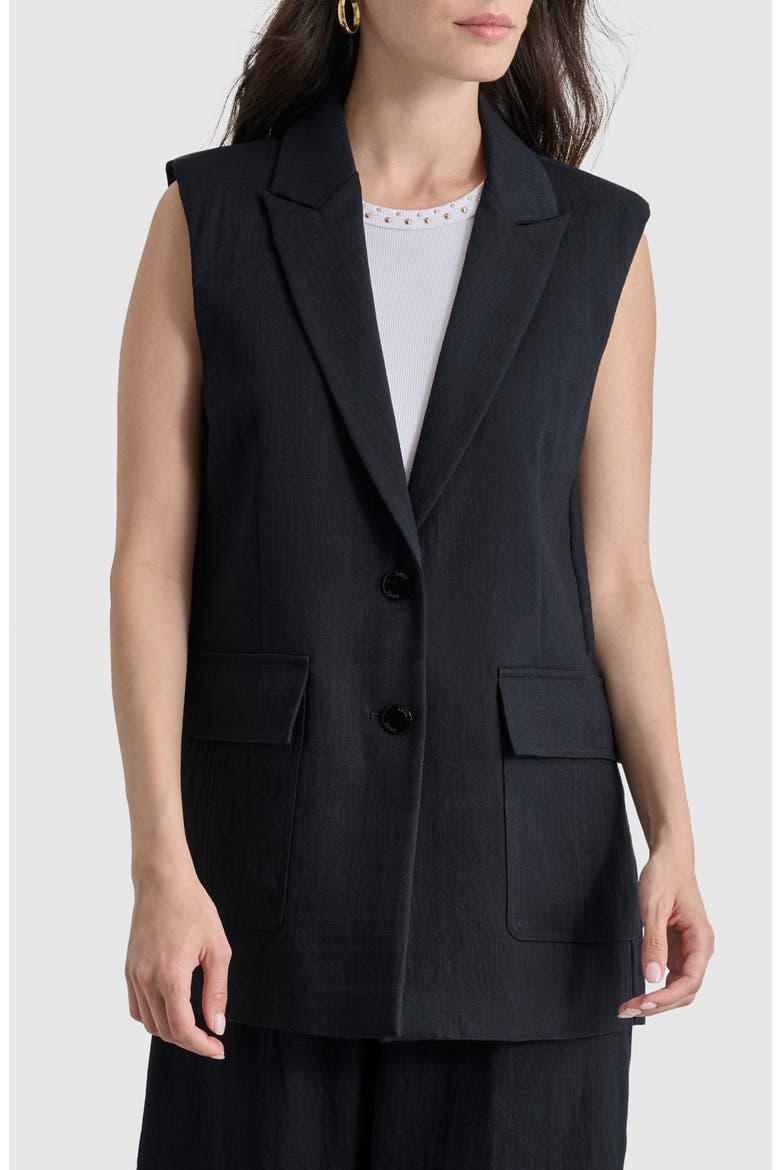 Longline Vest, Main, color, BLACK